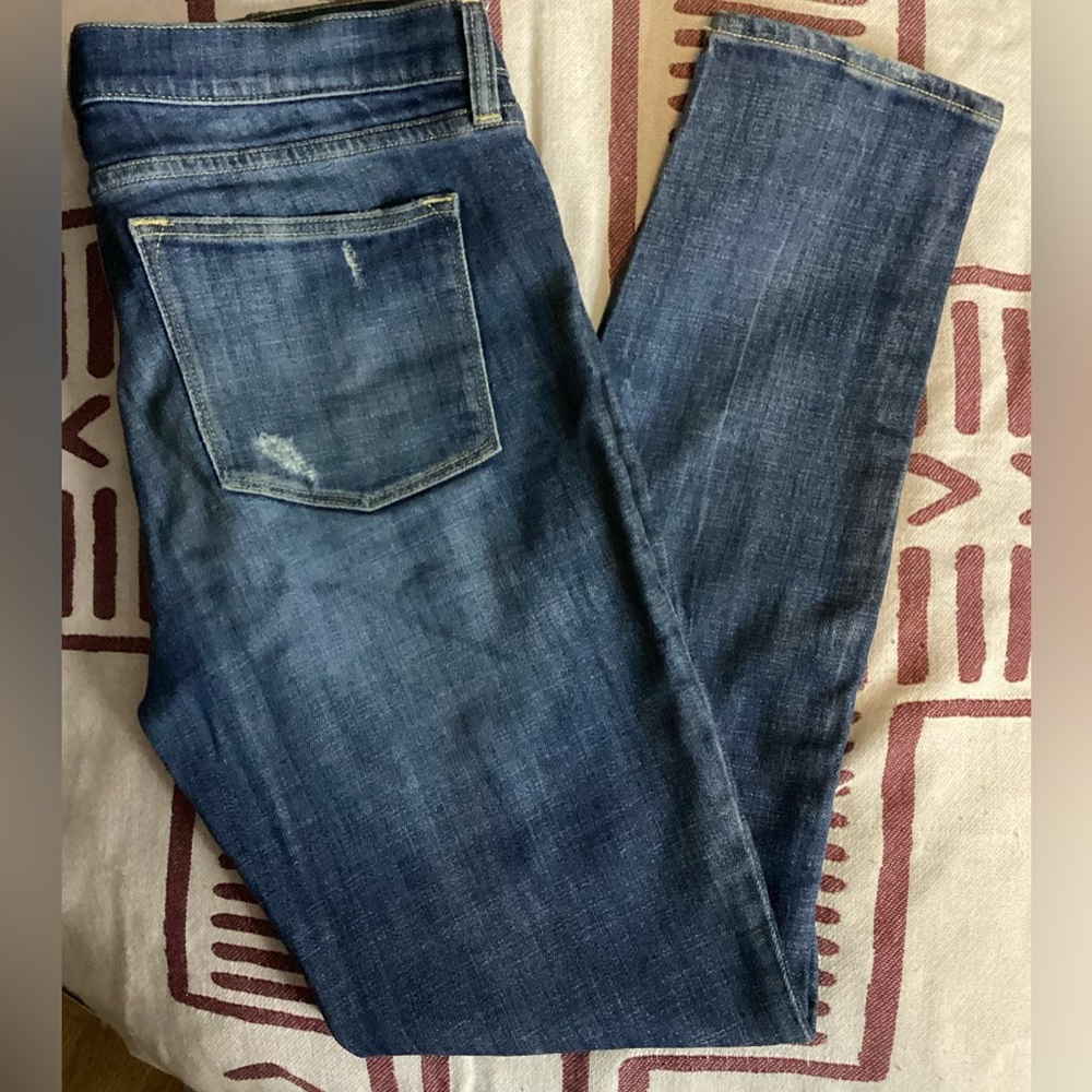 J. Crew Distressed Blue Slim Jeans 29 Waist